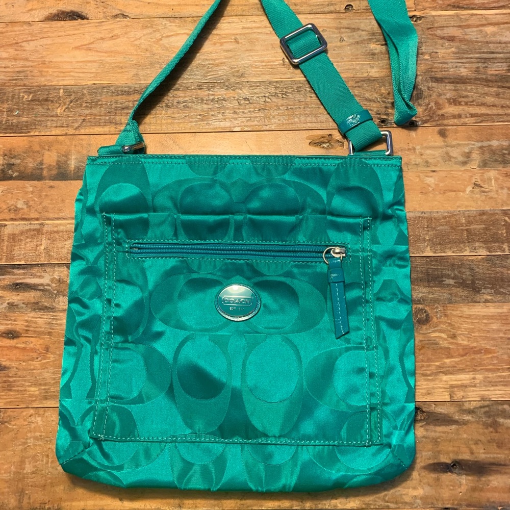 Authentic Teal Coach Crossbody
